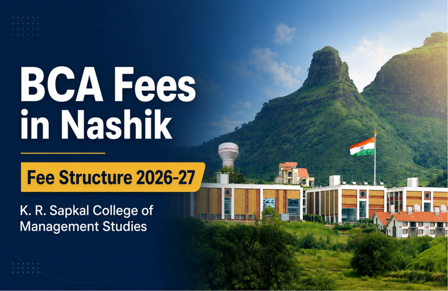 BCA Fees in Nashik 2026–27: Course Fee Structure & Admission Guide